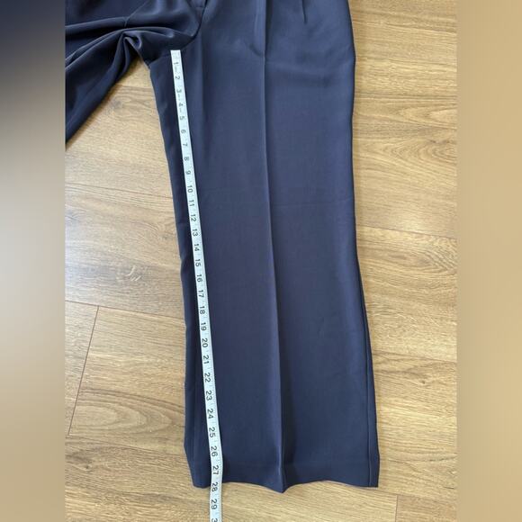 Express Belted Super High Rise Ankle Wide Leg Trouser Pant Navy Size 12 - Picture 10 of 10